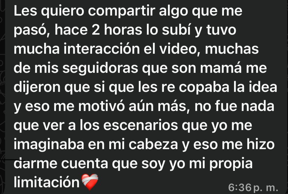 Mensaje de una participante del reto Activa tu Impacto (12)