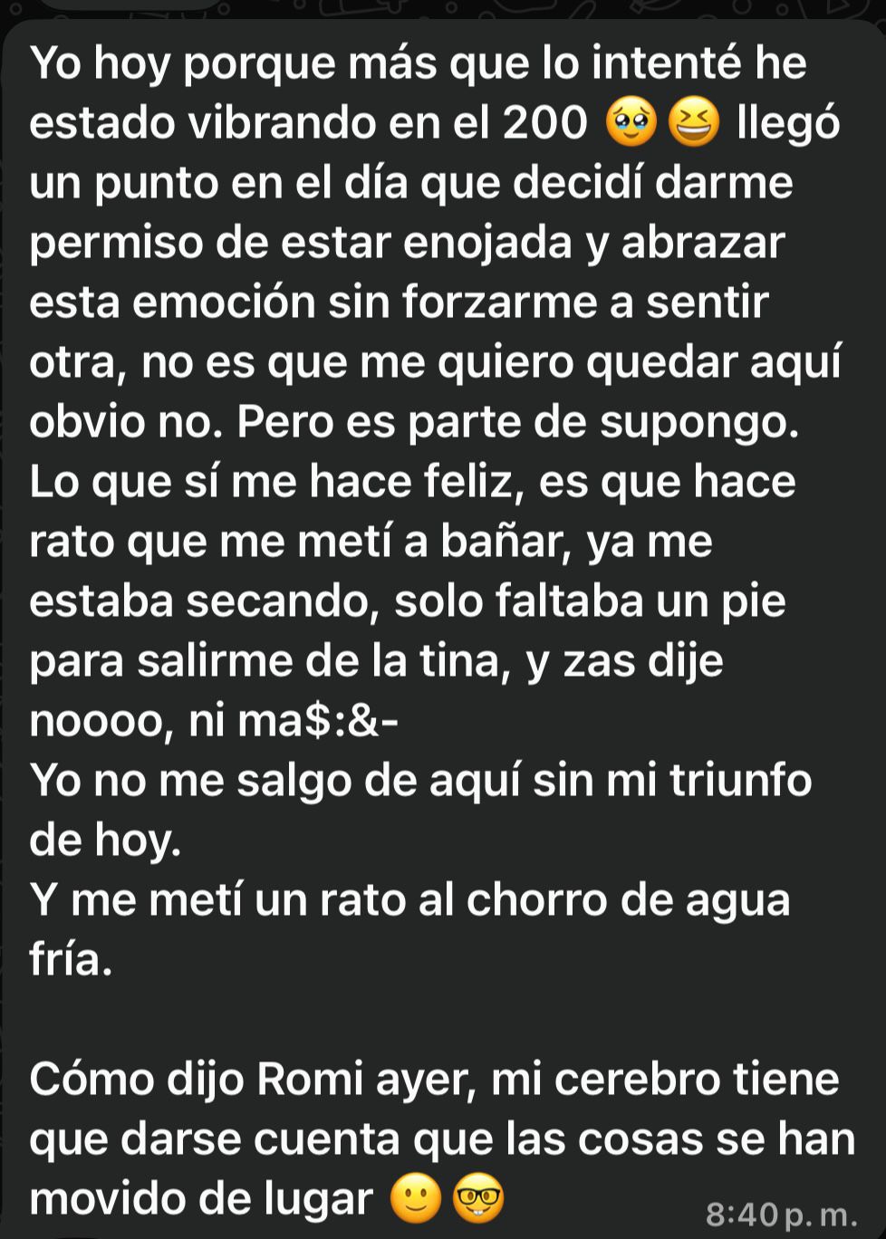 Mensaje de una participante del reto Activa tu Impacto (21)