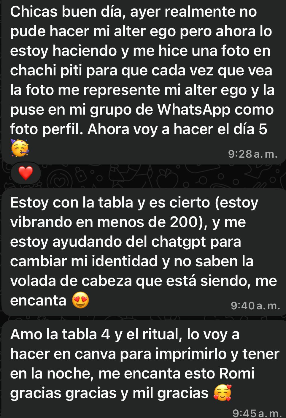 Mensaje de una participante del reto Activa tu Impacto (22)