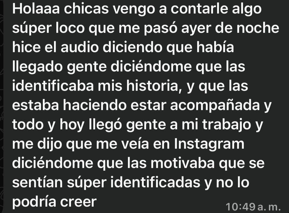 Mensaje de una participante del reto Activa tu Impacto (24)