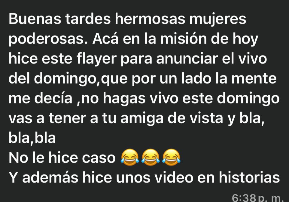Mensaje de una participante del reto Activa tu Impacto (5)